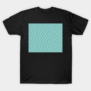 Abstract zigzag - green and white. T-Shirt